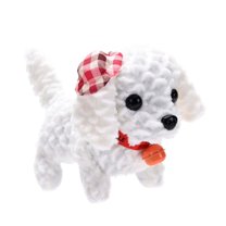 Realistic Interactive Puppy Toy Walking Barking Moving Dog With Hat Head Tail Wagging Lifelike Stuffed Animal For Kids
