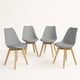 thumbnail image 5 of Set Comedor Oslo Melamina 120 Negro 4 sillas Frankfurt Gris Mundo In Minimalista, 5 of 8