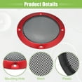 thumbnail image 4 of Unique Bargains 4 Pcs 3" Car Speaker Grills Cover Mesh Round Audio Subwoofer Protector with Mounting Screws Iron Red, 4 of 6