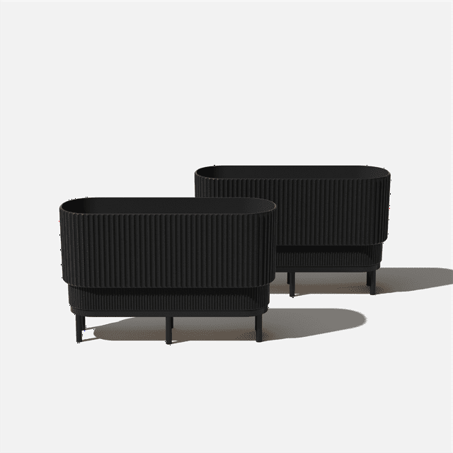 Veradek Demi Series Raised 30" Long Plastic-Stone Planter