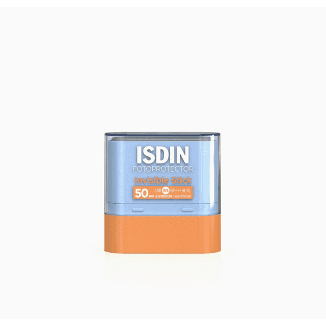 Isdin Fotoprotector Invisible Stick SPF50, Protección Solar en Barra para Piel Sensible, 10g