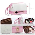 thumbnail image 2 of YOOLIFE Initial Makeup Bag for Women Travel Double Layer Cosmetic Bag Cute Makeup Bag Waterproof Toiletry Bag Personalized Gifts for Women, 2 of 8