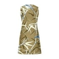 thumbnail image 5 of Women Clearance All 2025!Viikei Women's Slim-Fit Short Sleeve Dress,Women's Printed Lace Sleeveless Pocket V-Neck Dress Army Green XXXL, 5 of 5