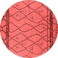 thumbnail image 1 of Ahgly Company Indoor Round Solid Red Modern Area Rugs, 7' Round, 1 of 4