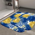 thumbnail image 4 of 1pc Blue and Yellow Absorbent Non-Slip Bathroom Thickened Flannel Rug Decor,Soft,Quick Drying,Suitable For Indoor/outdoor Use,Bathrooms,Bedrooms,Kitchens,Terrace,Laundry Rooms,16"x24", 4 of 9