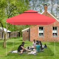 thumbnail image 2 of LAGarden 12'x12' UV30+ Gazebo Replacement Top for 2 Tier Outdoor Canopy Cover Patio Backyard Watermelon Red LAGarden Modern, 2 of 9