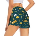 thumbnail image 3 of Goofa Camping Printed Women 2 in 1 Running Shorts,Quick Dry Athletic Workout Shorts,High Waisted Athletic Shorts with Liner Pockets-, 3 of 9