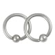 thumbnail image 2 of 2pc 16g 8mm de Cautivas de Plata Aro Labio Barriga Pezón Bar, 2 of 5