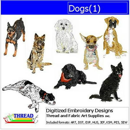 - ThreadArt Machine Embroidery Designs Dogs Version 1 CD