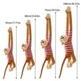 thumbnail image 5 of EUBUY Gibbon Plush Toy Simulation Hanging Gibbon Doll Stuffed Cotton Long Arm Monkey Animal Doll Toy Paste Hands Soft Home Decoration Gifts for Children Light Brown 23.62", 5 of 9