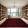 thumbnail image 2 of ODIKA 9'x12' Washable Area Rug Non-Shedding, Easy Care Tartan Gingham Striped Checkered Field Front Layering Large Plaid Flowing for Master Suite, California King, Under Bed, 2 of 7