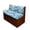 Blue Floral, variant on XYZCANDO Vintage Blue Floral RV Dinette Cushions Stretchable RV Decor Comfortable Slip Covers for Loveseat Stylish Travel Trailer Accessories Camper Must Haves