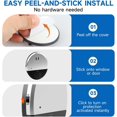 thumbnail image 5 of 2 Pack Ultra Slim Vibration Alarm 130dB Window Alarms for Security Detects Glassbreak & Vibration Intruder Glass Break Security Alert Glass Siren for Door Shed Security Home Office Dorm Room RV, 5 of 5
