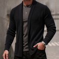 thumbnail image 2 of Babcutegg Mens Open Front Cardigan Sweater Shawl Collar Long Sleeve Lightweight Warm Knitted Sweaters Size 3XL, 2 of 8