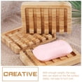 thumbnail image 4 of DRAFIDEEP Self Draining Soap Holder Bamboo Simple Design 1Set 5.11X3.54X0.59in, 4 of 6