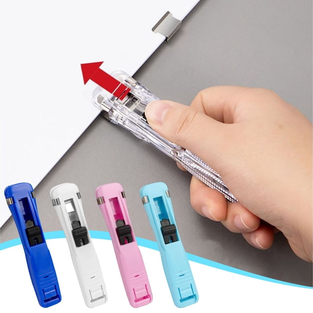 Vacemry 4Pcs Document Clips, Transparent Metal Punching File Clips For Binding And Paper Pushing, Multi-Purpose Office Supplies For Desk Organization, Home Office, Study Projects And Document Filing