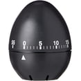 thumbnail image 2 of 60 Minute Egg Shaped Timer In A Bla Colout With Clear And Easy To Read White Markings Perfect For Kitchen Use And Ideal For Many Tasks Around The Home, 2 of 3