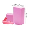 thumbnail image 3 of High Density EVA Yoga Blocks Set of 2 with Stretch Strap, Foam Fitness Bricks, Non-Slip Exercise Support for Yoga, Pilates, Home Training, 3 of 6