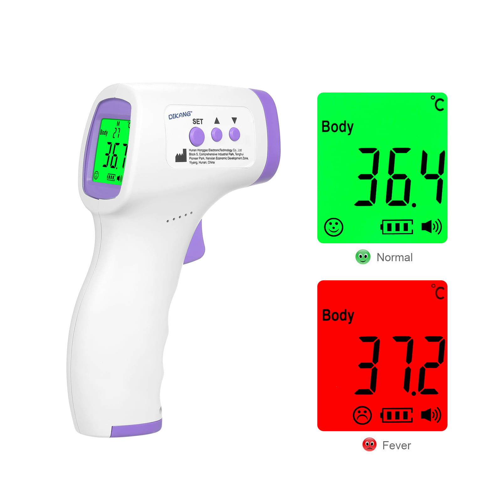 Stable and Instant Reading Thermometer for Fever Digital Thermometer with 3 Color Back Light Alarm and 10 Reading Storage for Baby and Adult Use