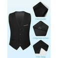 thumbnail image 4 of Tuxedos Suit for Men Slim Fit One-Button Suit with Shawl Lapel 4 Piece Suits Jacket Vest Pants Party Prom Set with Bow Tie, 4 of 5