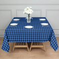 thumbnail image 3 of Blue Black Geometric Pattern Square Tablecloth,Waterproof Square Table Cover,Wipeable Spillproof Washable Table Cover for Home Kitchen Party Decor 52"x52"(132x132cm), 3 of 6