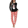 thumbnail image 2 of Renewold 2pcs Christmas Pajamas Sets Holidays Family Matching Sleepwear Long Sleeve Adult Athletic Clothing HO-HO-HO Snowman Nightwear Loungewear for Women Size 6XL, 2 of 5