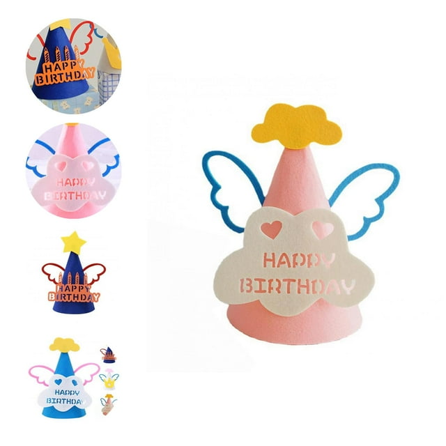 Birthday Hat 3D Decor Celebrate High Elasticity Fun Celebration Birthday Party Hat for Kids