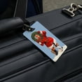 thumbnail image 2 of Christmas Holiday Santa Claus with Dog Cat Wreath Luggage ID Tags Suitcase Carry-On Cards - Set of 2, 2 of 4