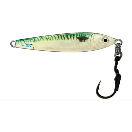 UPC: 0837508008371 | Ahi LDJA-8-MK Live Deception Jigs – 8 oz Green Mackerel With Assist Hook