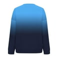 thumbnail image 4 of DAFPZW Sweatshirt for Womens Fashion Casual Crew Neck Long Sleeve Pullover Fall Ombre Print Ladies Oversized Tops, 4 of 5