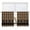 Brown, variant on Brown Black Plaid Semi Sheer Window Curtains 54 Inches Long, Vintage Rustic Star Buffalo Check Rod Pocket Voile Chiffon Curtain Light Filtering Drapes for Living Room, Kitchen, 52"x54", 2 Panels
