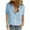 Blue, variant on Women's Summer Button Solid Color Short Sleeve Shirt Top Cardigan(Blue,10) Fall Fashion 2022 Spring Winter