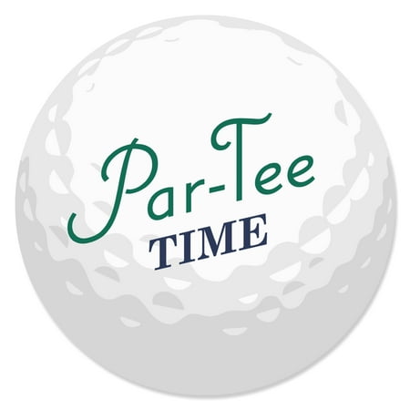 Par-Tee Time - Golf - Birthday or Retirement Party Circle Sticker Labels - 24