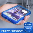 thumbnail image 5 of SPORTLINK Waterproof Case for iPhone 14 Pro Full Body Sealed Shockproof Dustproof Phone Screen Protector Cover 6.1 inch - Frosted Blue, 5 of 7