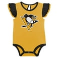 thumbnail image 2 of Girls Infant Black/Gold Pittsburgh Penguins Two-Pack Training Bodysuit Set, 2 of 5
