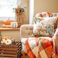 thumbnail image 3 of Fall Pillow Covers 18x18 inch Set of 2 Green Watercolor Pumpkin Fallen Leaves Decorative Throw Pillow Covers Autumn Thanksgiving Farmhouse Decoration for Home Couch 27, 3 of 6