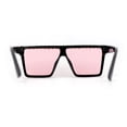 thumbnail image 2 of Full Crowned Rhinestone Flat Top Horned Diva Sunglasses Black Pink, 2 of 4