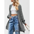 thumbnail image 5 of Long Cardigan Sweaters for Women Fall Trendy Oversized Open Front Winter Coat Grey L, 5 of 9