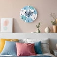 thumbnail image 3 of Wall Clock Teal Blue Coral Clocks PVC Silent Non-Ticking Battery Operated Decorative Ocean Marine Life Round Clock for Home Living Room Kitchen Bedroom Office School Wall Decor 14 Inch, 3 of 9