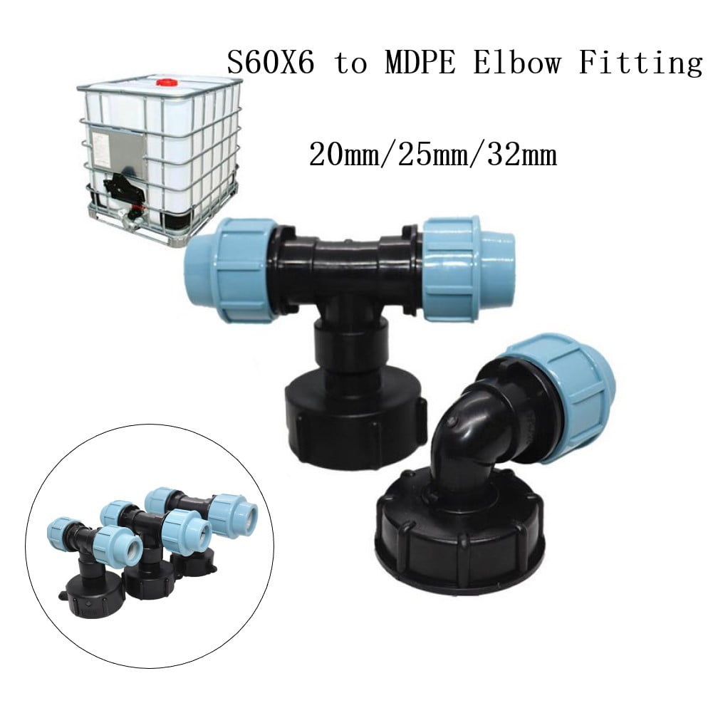 Ibc Tank Fitting S60X6 To Elbow, 3-Way Valve Fitting 20Mm 25Mm 32Mm ...