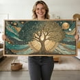thumbnail image 5 of Tree of Life Wall Art Celestial Tree of Life Wall Decor Framed Aesthetic Sun and Moon Wall Prints Vintage Canvas Wall Paiting for Living Room Bedroom Office 20X40 In, 5 of 8