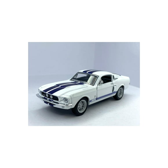 KiNSMART 1967 Ford Mustang GT500 Blanc 1:38 Échelle 5 Pouces Die Cast Modèle Voiture de Course avec Action Pullback