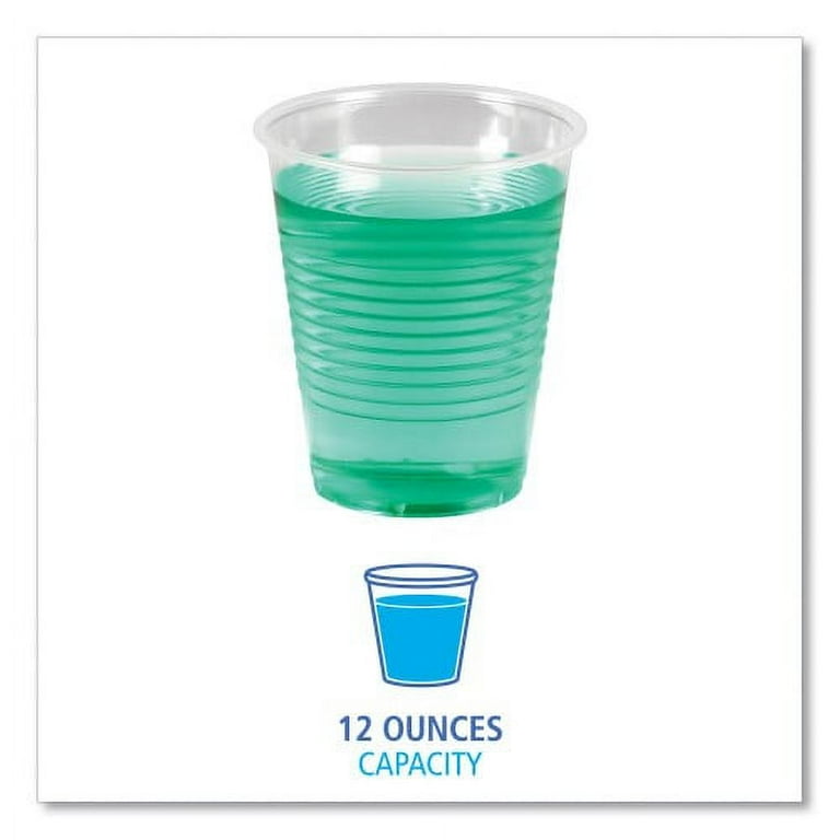 Translucent Plastic Cold Cups, 12 oz, Polypropylene, 50 Cups/Sleeve, 20 Sleeves/Carton Translucent Plastic Cold Cups, 12 oz, Polypropylene, 50 Cups/Sleeve, 20 Sleeves/Carton