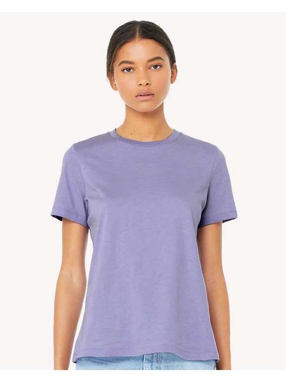 Bella & Canvas B86906774 Women Relaxed Jersey T-Shirt, Dark Lavender - Medium