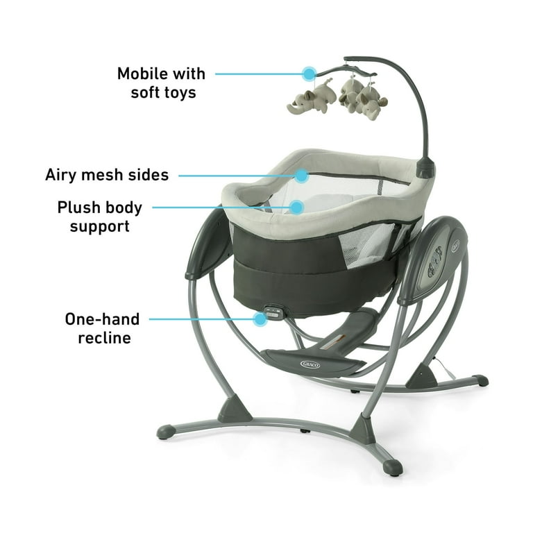 Graco DuoGlider Electric Baby Swing Infant Grey Safe and Comfortable Walmart