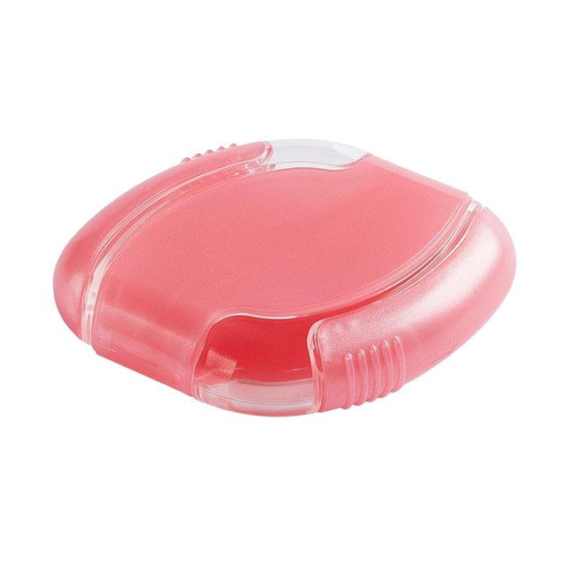 Mini Pill Box Slide Cover Organizer 2 Compartments for Pocket Travel Pink Pink
