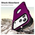thumbnail image 4 of Compatible with iPhone 17 Pro Case, 3 Layer Hybrid Hard PC Soft Silicone Heavy Duty Shockproof Bumper Protective Phone Case Cover for iPhone 17 Pro, Purple, 4 of 7