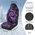 thumbnail image 7 of Uorisanigo Car Seat Cover, Purple Tie Dye Front Seat Cover for Auto Trucks Van SUV, Premium Coral Velvet Fabric Seats Protection, Set of 2, Easy-Install Summer & Winter, 7 of 7
