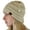 Beige, variant on C.C Soft Stretch Cable Knit Side Epoxy Button for Mask Beanie Skully, Beige