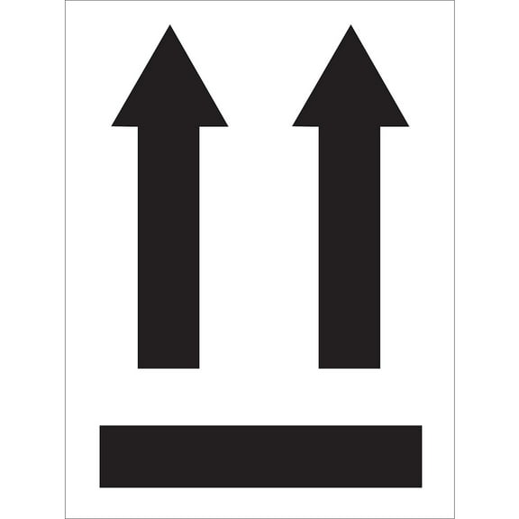 Tape Logic DL1410 3 x 4 in. - Two up Arrows Over Black Bar Labels - Roll of 500